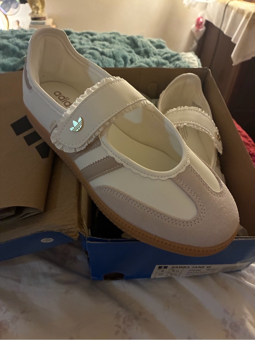 adidas Woman's Samba Tané Mary Jane Sneakers - White & Light Pink